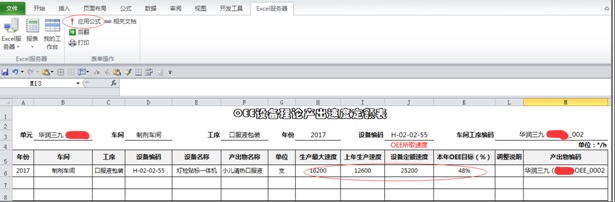 设备理论产出定额